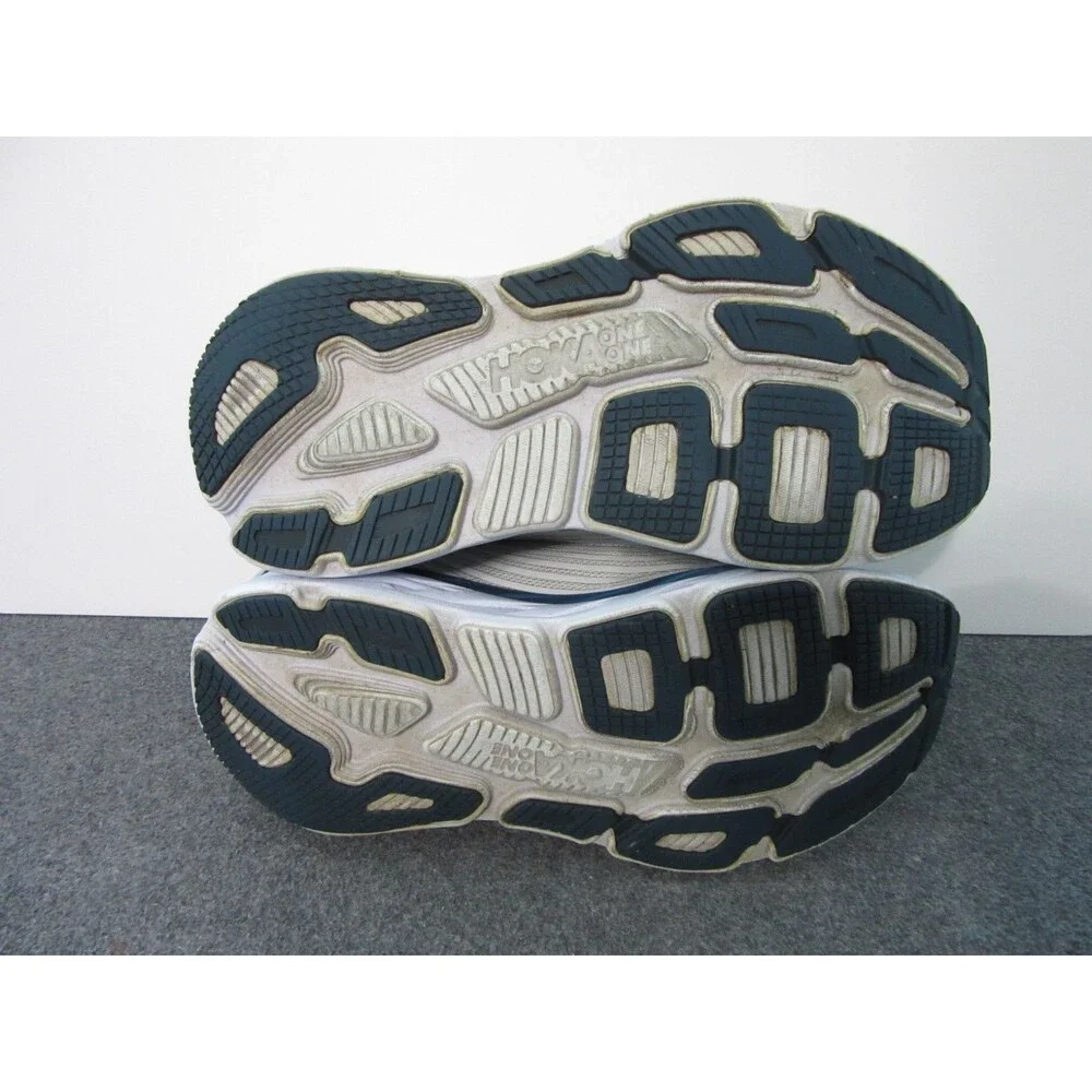 Hoka One One Bondi 6 Womens Size 7.5 Gray Blue Running Shoes Athletic FE1220B